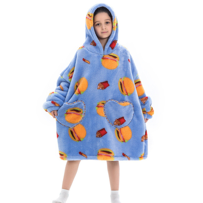 ซื้อ BSCI Anti Pilling Wearable Blankets ไพจามา ผ้าใบเพลสขนาดใหญ่สําหรับเด็ก online manufacture