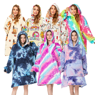 ซื้อ สีสันอ่อนเพลีย บุคคลบุคคลสวมผ้าห่มขนาดใหญ่ Hoodie อุ่นมาก online manufacture