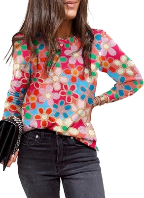 ซื้อ โปลก โพลค้า ด็อต ท็อป ครีวเนค เสื้อแขนยาว เสื้อสวีทเบา online manufacture