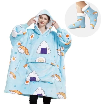 ซื้อ 2pcs โลโก้ตามสั่ง พลัส ไซส์ Hoodie ผ้าห่ม ผู้ใหญ่ของขวัญคริสต์มาส online manufacture