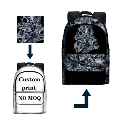 โลโก้ที่กําหนดเอง กระเป๋าเป้ Sublimation Backpacks กันน้ํา