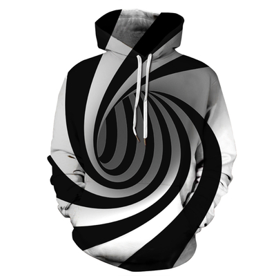 น้ําหนักเกิน หนา sublimation Print Hoodie Custom 3d โพลิเอสเตอร์ ขาวสําหรับผู้ชาย