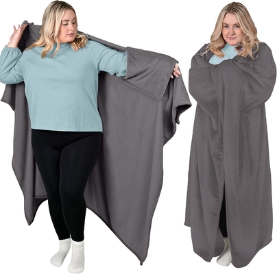 Cape Cozy Throw Plush ขนาดใหญ่ผ้าห่มผ้าห่มผ้าห่มผ้าห่มทีวี