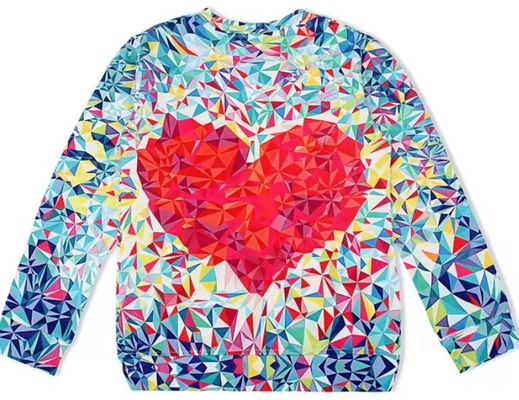 การออกแบบตามสั่งทุกด้าน พิมพ์ Sweatshirt sublimation วัยรุ่น 100% โพลีเอสเตอร์