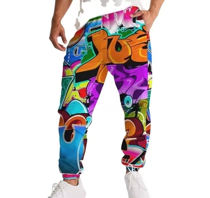 พิมพ์เต็ม Sublimation ถนน ชาย Sweatpants ขนาดใหญ่